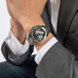 Buy Shop Guess Equity Analog Black Dial Silver Steel Strap Watch For Men - GW0703G1 USA Online