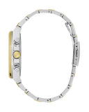 Buy Shop Guess Equity Analog Blue Dial Two Tone Steel Strap Watch For Men - GW0703G3 USA Online