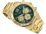 Buy Shop Guess Equity Analog Green Dial Gold Steel Strap Watch For Men - GW0703G2 USA Online