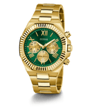 Buy Shop Guess Equity Analog Green Dial Gold Steel Strap Watch For Men - GW0703G2 USA Online