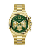 Buy Shop Guess Equity Analog Green Dial Gold Steel Strap Watch For Men - GW0703G2 USA Online