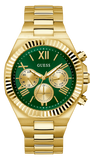 Buy Shop Guess Equity Analog Green Dial Gold Steel Strap Watch For Men - GW0703G2 USA Online
