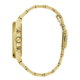 Buy Shop Guess Equity Multifunction Black Dial Gold Steel Strap Watch For Men - GW0703G5 USA Online