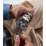 Buy Shop Guess Equity Multifunction Black Dial Two Tone Steel Strap Watch For Men - GW0703G4 USA Online