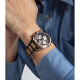 Buy Shop Guess Equity Multifunction Black Dial Two Tone Steel Strap Watch For Men - GW0703G4 USA Online