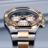 Buy Shop Guess Equity Multifunction Black Dial Two Tone Steel Strap Watch For Men - GW0703G4 USA Online
