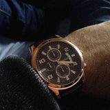 Buy Shop Guess Exec Chronograph Brown Dial Brown Leather Strap Watch For Men - W0076G4 USA Online