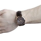 Buy Shop Guess Exec Chronograph Brown Dial Brown Leather Strap Watch For Men - W0076G4 USA Online