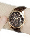 Buy Shop Guess Exec Chronograph Brown Dial Brown Leather Strap Watch For Men - W0076G4 USA Online
