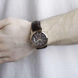 Buy Shop Guess Exec Chronograph Brown Dial Brown Leather Strap Watch For Men - W0076G4 USA Online