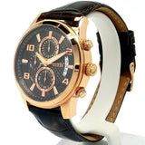 Buy Shop Guess Exec Chronograph Brown Dial Brown Leather Strap Watch For Men - W0076G4 USA Online