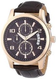 Buy Shop Guess Exec Chronograph Brown Dial Brown Leather Strap Watch For Men - W0076G4 USA Online