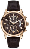 Buy Shop Guess Exec Chronograph Brown Dial Brown Leather Strap Watch For Men - W0076G4 USA Online