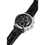 Buy Shop Guess Exec Chronograph Quartz Black Dial Black Leather Strap Watch for Men - W0076G1 USA Online