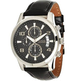 Buy Shop Guess Exec Chronograph Quartz Black Dial Black Leather Strap Watch for Men - W0076G1 USA Online