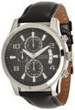 Buy Shop Guess Exec Chronograph Quartz Black Dial Black Leather Strap Watch for Men - W0076G1 USA Online