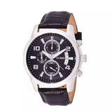 Buy Shop Guess Exec Chronograph Quartz Black Dial Black Leather Strap Watch for Men - W0076G1 USA Online