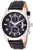 Buy Shop Guess Exec Chronograph Quartz Black Dial Black Leather Strap Watch for Men - W0076G1 USA Online