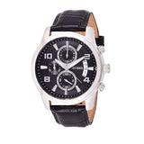 Buy Shop Guess Exec Chronograph Quartz Black Dial Black Leather Strap Watch for Men - W0076G1 USA Online