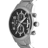 Buy Shop Guess Exec Chronograph Quartz Black Dial Silver Steel Strap Watch For Men - W0075G1 USA Online