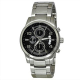 Buy Shop Guess Exec Chronograph Quartz Black Dial Silver Steel Strap Watch For Men - W0075G1 USA Online