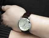 Buy Shop Guess Exec Chronograph White Dial Brown Leather Strap Watch For Men - W0076G2 USA Online