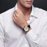 Buy Shop Guess Exec Chronograph White Dial Brown Leather Strap Watch For Men - W0076G2 USA Online