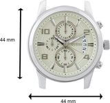 Buy Shop Guess Exec Chronograph White Dial Brown Leather Strap Watch For Men - W0076G2 USA Online