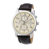 Buy Shop Guess Exec Chronograph White Dial Brown Leather Strap Watch For Men - W0076G2 USA Online
