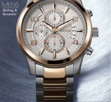 Buy Shop Guess Exec Chronograph White Dial Two Tone Steel Strap Watch for Men - W0075G2 USA Online