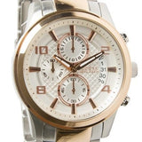 Buy Shop Guess Exec Chronograph White Dial Two Tone Steel Strap Watch for Men - W0075G2 USA Online