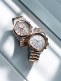 Buy Shop Guess Exec Chronograph White Dial Two Tone Steel Strap Watch for Men - W0075G2 USA Online