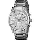 Buy Shop Guess Exec Quartz Silver Dial Silver Steel Strap Watch for Men - W0075G3 USA Online