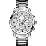 Buy Shop Guess Exec Quartz Silver Dial Silver Steel Strap Watch for Men - W0075G3 USA Online