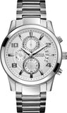Buy Shop Guess Exec Quartz Silver Dial Silver Steel Strap Watch for Men - W0075G3 USA Online