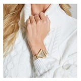 Buy Shop Guess Fame Crystals Gold Dial Gold Steel Strap Watch For Women - GW0644L2 USA Online