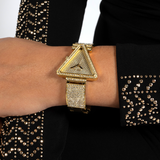 Buy Shop Guess Fame Crystals Gold Dial Gold Steel Strap Watch For Women - GW0644L2 USA Online