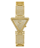 Buy Shop Guess Fame Crystals Gold Dial Gold Steel Strap Watch For Women - GW0644L2 USA Online