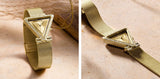 Buy Shop Guess Fame Diamonds Gold Dial Gold Mesh Bracelet Watch for Women - GW0508L2 USA Online