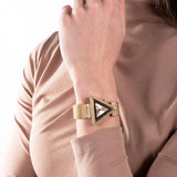 Buy Shop Guess Fame Diamonds Gold Dial Gold Mesh Bracelet Watch for Women - GW0508L2 USA Online
