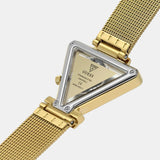 Buy Shop Guess Fame Diamonds Gold Dial Gold Mesh Bracelet Watch for Women - GW0508L2 USA Online