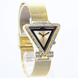 Buy Shop Guess Fame Diamonds Gold Dial Gold Mesh Bracelet Watch for Women - GW0508L2 USA Online