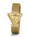 Buy Shop Guess Fame Diamonds Gold Dial Gold Mesh Bracelet Watch for Women - GW0508L2 USA Online