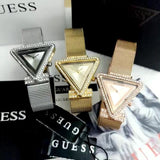 Buy Shop Guess Fame Diamonds Silver Dial Silver Mesh Bracelet Watch for Women - GW0508L1 USA Online