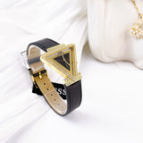Buy Shop Guess Fame Quartz Black Dial Black Leather Strap Watch For Women - GW0504L5 USA Online