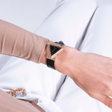 Buy Shop Guess Fame Quartz Black Dial Black Leather Strap Watch For Women - GW0504L5 USA Online