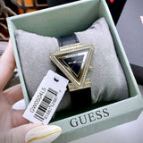 Buy Shop Guess Fame Quartz Black Dial Black Leather Strap Watch For Women - GW0504L5 USA Online