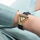 Buy Shop Guess Fame Quartz Black Dial Black Leather Strap Watch For Women - GW0504L5 USA Online