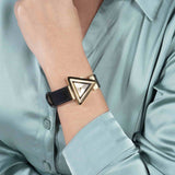 Buy Shop Guess Fame Quartz Black Dial Black Leather Strap Watch For Women - GW0504L5 USA Online