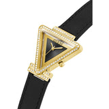 Buy Shop Guess Fame Quartz Black Dial Black Leather Strap Watch For Women - GW0504L5 USA Online